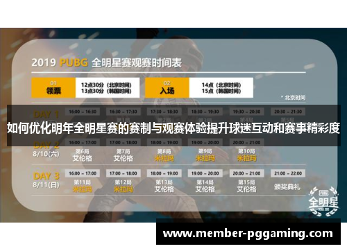 如何优化明年全明星赛的赛制与观赛体验提升球迷互动和赛事精彩度